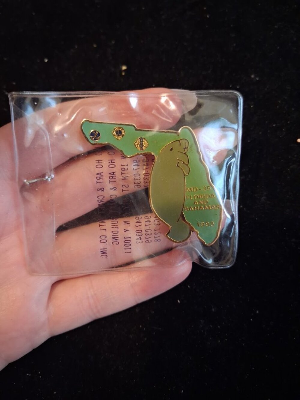 2003 Miami FL Manatee pin
